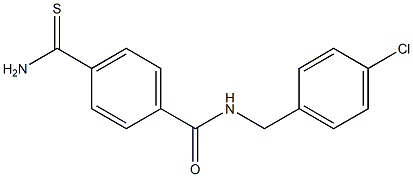 4-carbamothioyl-N-[(4-chlorophenyl)methyl]benzamide Struktur