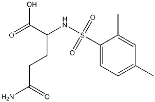 4-carbamoyl-2-[(2,4-dimethylbenzene)sulfonamido]butanoic acid Struktur