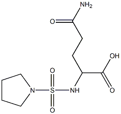 4-carbamoyl-2-[(pyrrolidine-1-sulfonyl)amino]butanoic acid Struktur