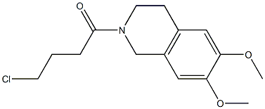 4-chloro-1-(6,7-dimethoxy-1,2,3,4-tetrahydroisoquinolin-2-yl)butan-1-one Struktur