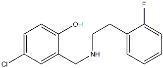 4-chloro-2-({[2-(2-fluorophenyl)ethyl]amino}methyl)phenol Struktur