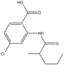 4-chloro-2-(2-methylpentanamido)benzoic acid Struktur