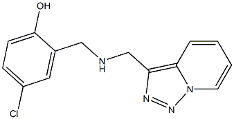 4-chloro-2-[({[1,2,4]triazolo[3,4-a]pyridin-3-ylmethyl}amino)methyl]phenol Struktur