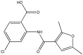 4-chloro-2-[(2,5-dimethyl-3-furoyl)amino]benzoic acid Struktur