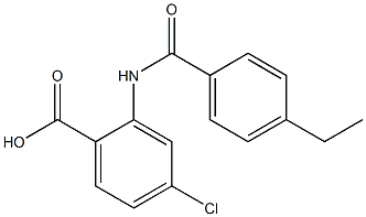 4-chloro-2-[(4-ethylbenzene)amido]benzoic acid Struktur