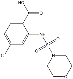 4-chloro-2-[(morpholine-4-sulfonyl)amino]benzoic acid Struktur