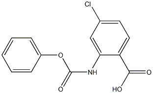 4-chloro-2-[(phenoxycarbonyl)amino]benzoic acid Struktur