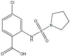 4-chloro-2-[(pyrrolidine-1-sulfonyl)amino]benzoic acid Struktur