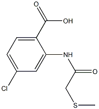 4-chloro-2-[2-(methylsulfanyl)acetamido]benzoic acid Struktur