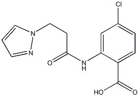 4-chloro-2-[3-(1H-pyrazol-1-yl)propanamido]benzoic acid Struktur