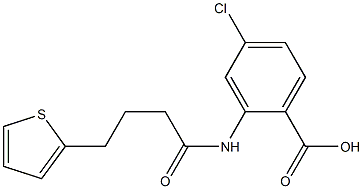 4-chloro-2-[4-(thiophen-2-yl)butanamido]benzoic acid Struktur