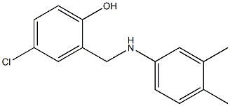 4-chloro-2-{[(3,4-dimethylphenyl)amino]methyl}phenol Struktur