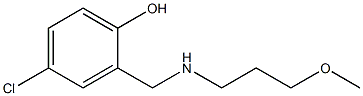 4-chloro-2-{[(3-methoxypropyl)amino]methyl}phenol Struktur