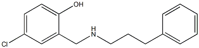 4-chloro-2-{[(3-phenylpropyl)amino]methyl}phenol Struktur