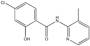 4-chloro-2-hydroxy-N-(3-methylpyridin-2-yl)benzamide Struktur