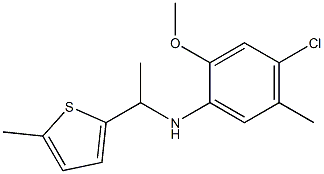 4-chloro-2-methoxy-5-methyl-N-[1-(5-methylthiophen-2-yl)ethyl]aniline Struktur