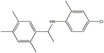 4-chloro-2-methyl-N-[1-(2,4,5-trimethylphenyl)ethyl]aniline Struktur