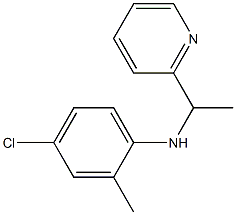 4-chloro-2-methyl-N-[1-(pyridin-2-yl)ethyl]aniline Struktur