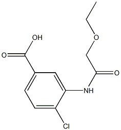 4-chloro-3-(2-ethoxyacetamido)benzoic acid Struktur