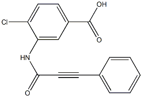 4-chloro-3-(3-phenylprop-2-ynamido)benzoic acid Struktur