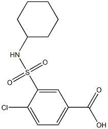 4-chloro-3-(cyclohexylsulfamoyl)benzoic acid Struktur