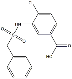 4-chloro-3-(phenylmethanesulfonamido)benzoic acid Struktur