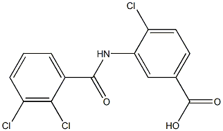 4-chloro-3-[(2,3-dichlorobenzene)amido]benzoic acid Struktur