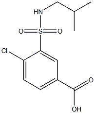 4-chloro-3-[(2-methylpropyl)sulfamoyl]benzoic acid Struktur