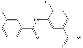 4-chloro-3-[(3-fluorobenzoyl)amino]benzoic acid Struktur