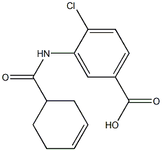 4-chloro-3-[(cyclohex-3-en-1-ylcarbonyl)amino]benzoic acid Struktur