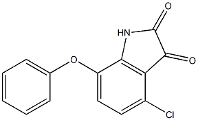 4-chloro-7-phenoxy-1H-indole-2,3-dione Struktur