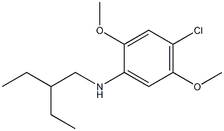 4-chloro-N-(2-ethylbutyl)-2,5-dimethoxyaniline Struktur