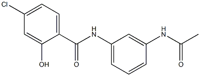 4-chloro-N-(3-acetamidophenyl)-2-hydroxybenzamide Struktur