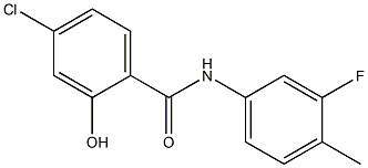 4-chloro-N-(3-fluoro-4-methylphenyl)-2-hydroxybenzamide Struktur