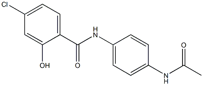 4-chloro-N-(4-acetamidophenyl)-2-hydroxybenzamide Struktur