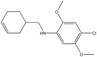 4-chloro-N-(cyclohex-3-en-1-ylmethyl)-2,5-dimethoxyaniline Struktur