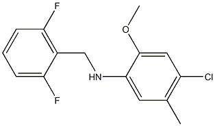 4-chloro-N-[(2,6-difluorophenyl)methyl]-2-methoxy-5-methylaniline Struktur