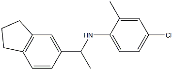 4-chloro-N-[1-(2,3-dihydro-1H-inden-5-yl)ethyl]-2-methylaniline Struktur