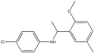 4-chloro-N-[1-(2-methoxy-5-methylphenyl)ethyl]aniline Struktur