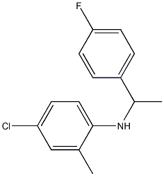 4-chloro-N-[1-(4-fluorophenyl)ethyl]-2-methylaniline Struktur