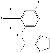 4-chloro-N-[1-(furan-2-yl)ethyl]-2-(trifluoromethyl)aniline Struktur