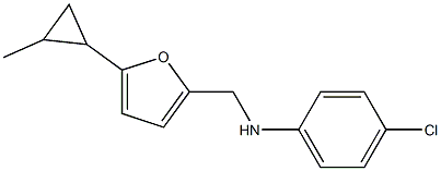 4-chloro-N-{[5-(2-methylcyclopropyl)furan-2-yl]methyl}aniline Struktur