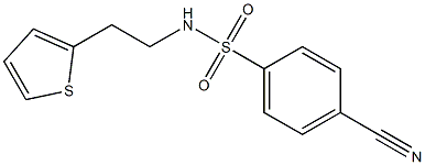 4-cyano-N-(2-thien-2-ylethyl)benzenesulfonamide Struktur