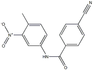 4-cyano-N-(4-methyl-3-nitrophenyl)benzamide Struktur