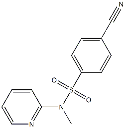 4-cyano-N-methyl-N-(pyridin-2-yl)benzene-1-sulfonamide Struktur