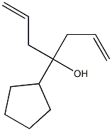 4-cyclopentylhepta-1,6-dien-4-ol Struktur