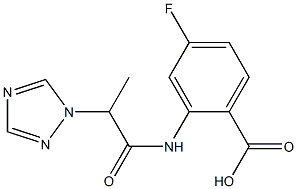 4-fluoro-2-[2-(1H-1,2,4-triazol-1-yl)propanamido]benzoic acid Struktur