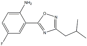 4-fluoro-2-[3-(2-methylpropyl)-1,2,4-oxadiazol-5-yl]aniline Struktur