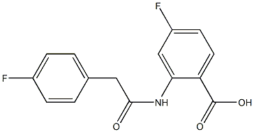 4-fluoro-2-{[(4-fluorophenyl)acetyl]amino}benzoic acid Struktur