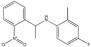 4-fluoro-2-methyl-N-[1-(2-nitrophenyl)ethyl]aniline Struktur